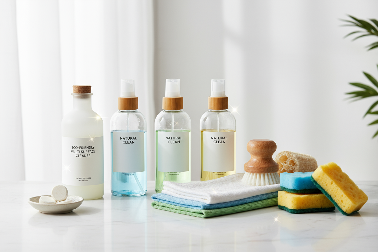 jag vill ha en bild som vissa att min butik säljer hem städning produkter 